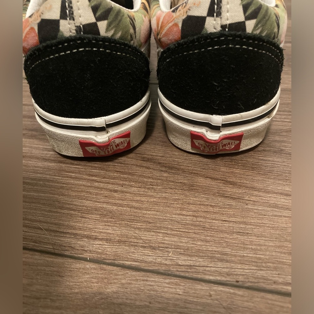 Vans Black and Pink Floral Sneakers Classic Style women’s size 8 men’s size 6.5 - Picture 4 of 7